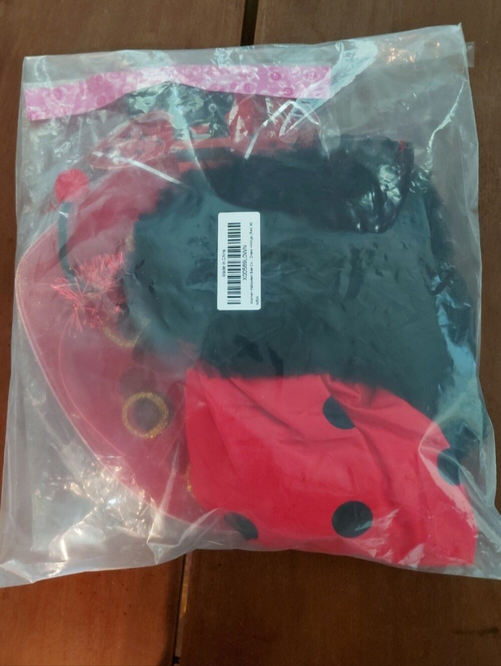 New Women’s Medium Ladybug Halloween Costume 2PC Dress Wings - Picture 10 of 10